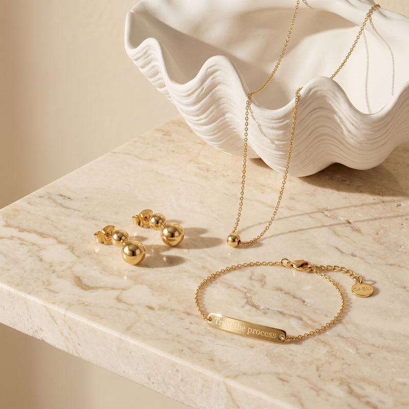 Everyday Essentials Set - 3-Piece Minimalist Bundle - Hypoallergenic Water-Resistant Jewelry
