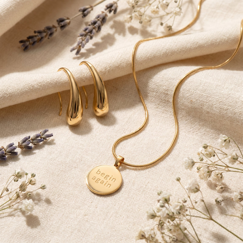 Elevated Glow Set - Premium Necklace & Earring Bundle - Hypoallergenic Water-Resistant Jewelry