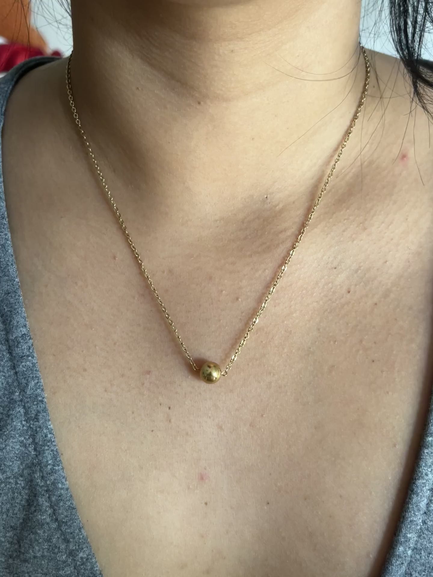 Whisper Chain Necklace worn - short clip